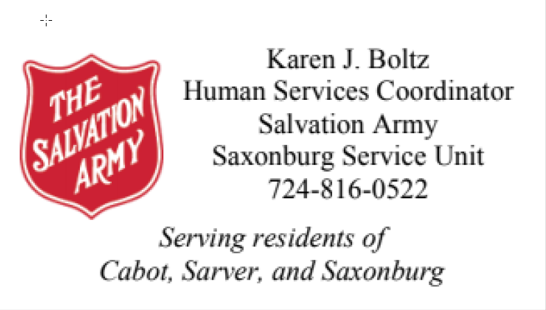 Salvation Army, Saxonburg Service Unit